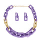 Purple Rubber Rectangle Chain