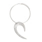 Silver Rhinestone Hook Collar Set