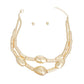 Necklace Metal Gold Beaded Set for Women