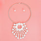 Silver Collar and Sunburst Pearl Necklace
