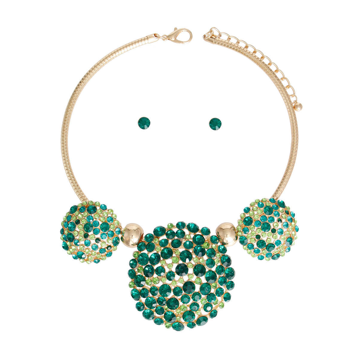 Green Triple Dome Pendant Set