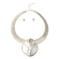 Silver Collar Organic Necklace Set