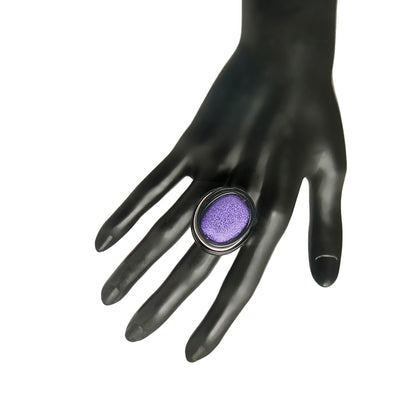 Purple and Silver Coil Ring