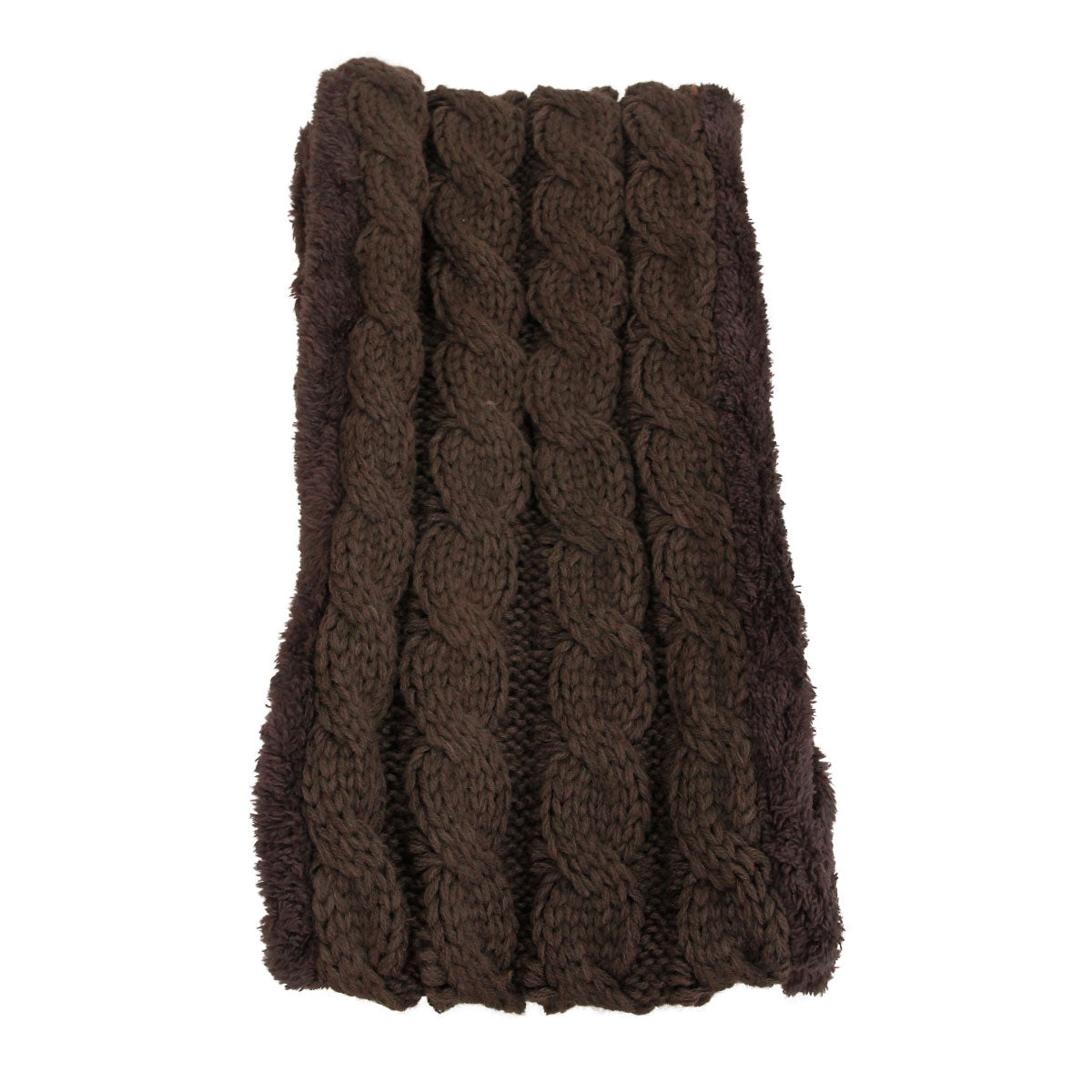 Dark Gray Cable Knit Infinity Scarf