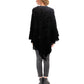 Black Diamond Detail Fringe Poncho