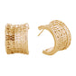 Hoop 14K Gold Small Greek Wide Earrings for Women