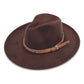 Buckle Brown Wide Brim Fedora