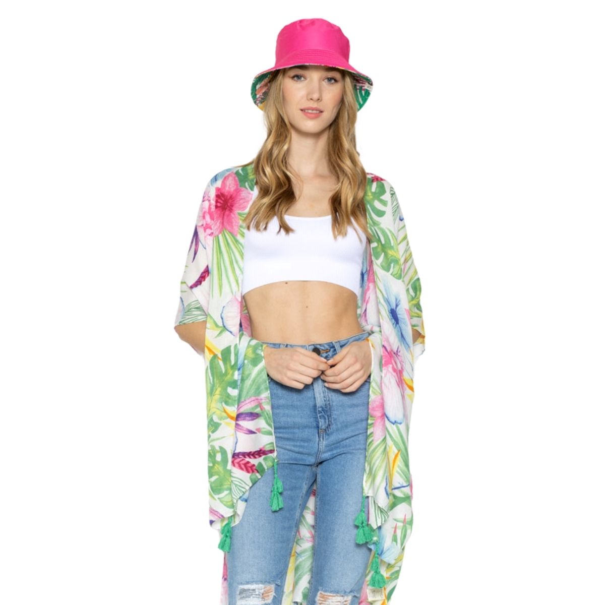 Pink Tropical Reversible Hat