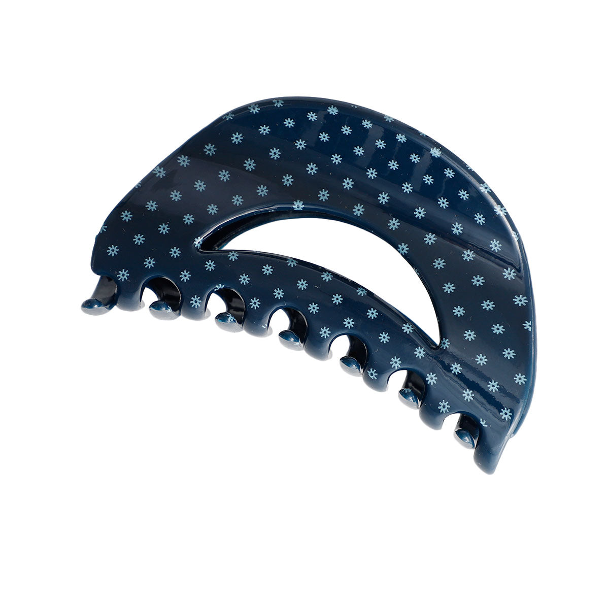 Navy Polka Dot Medium Claw Clip