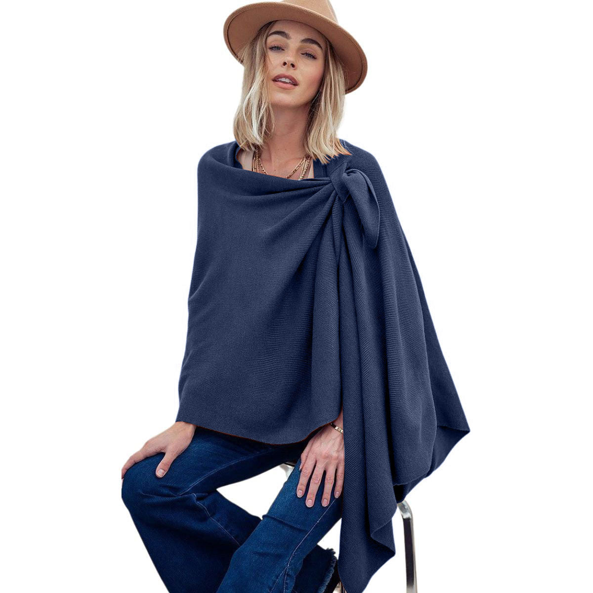 Blue Ruana with Shoulder Strap – The GameChanger's Boutique