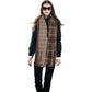 Olive Plaid Houndstooth Reversible Scarf