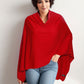 Scarf Poncho Red 4 Way Wear Wrap for Women