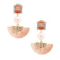 Brown Pearl Crystal Earrings