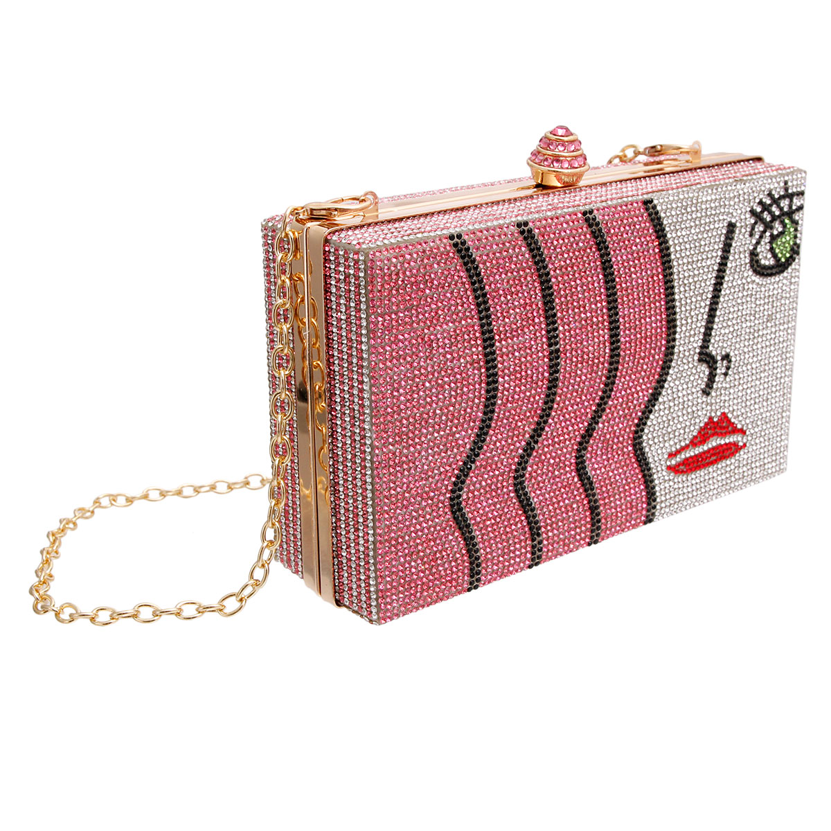 Pink Bling Fashion Girl Clutch