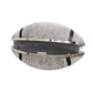 Silver Football Hardcase Clutch
