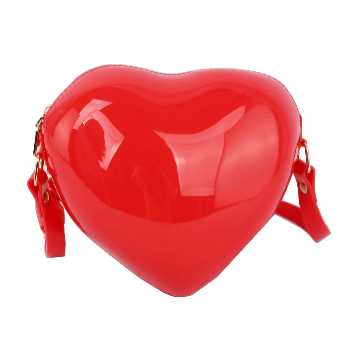 Red Heart Jelly Crossbody Bag