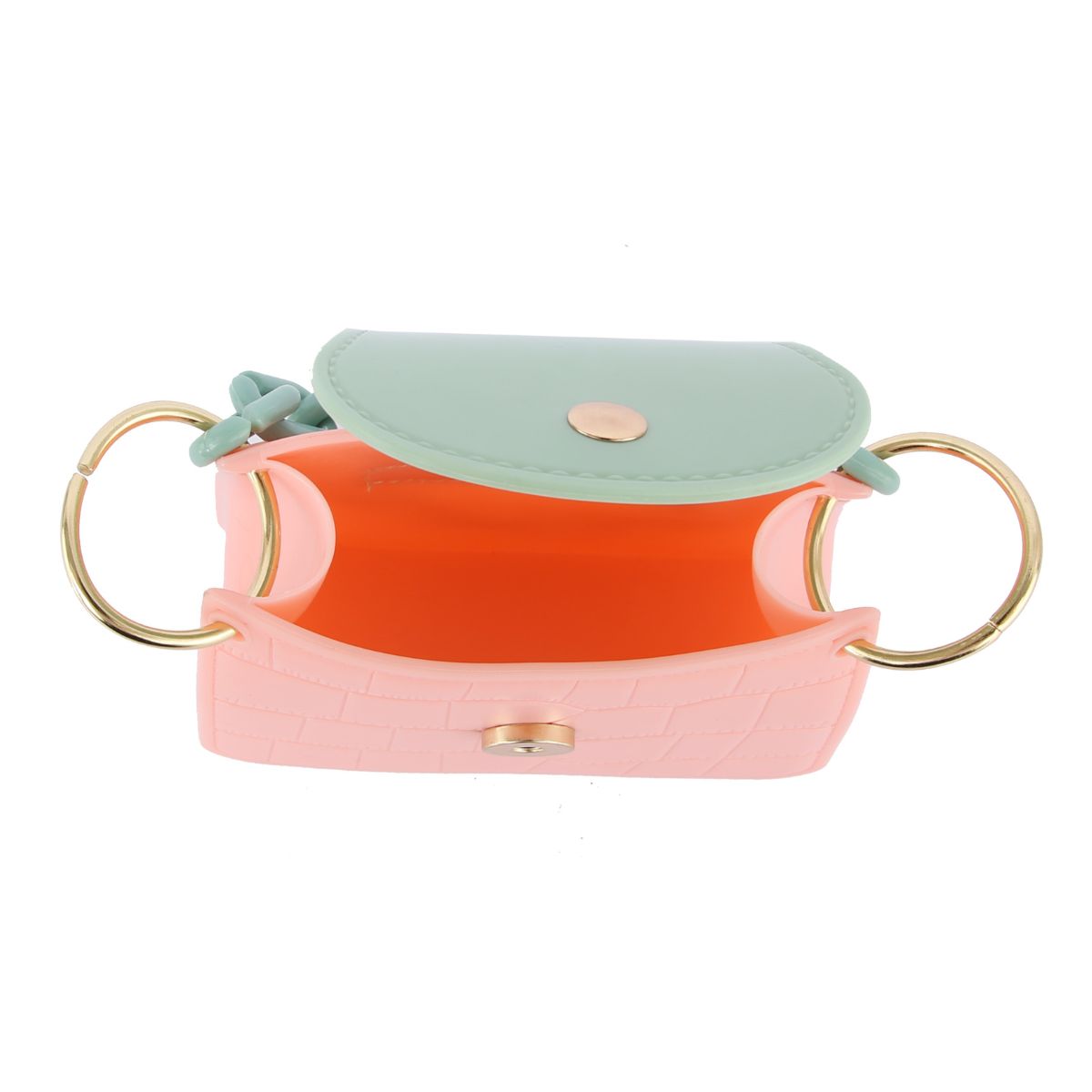 Pink and Mint Mini Jelly Crossbody Bag