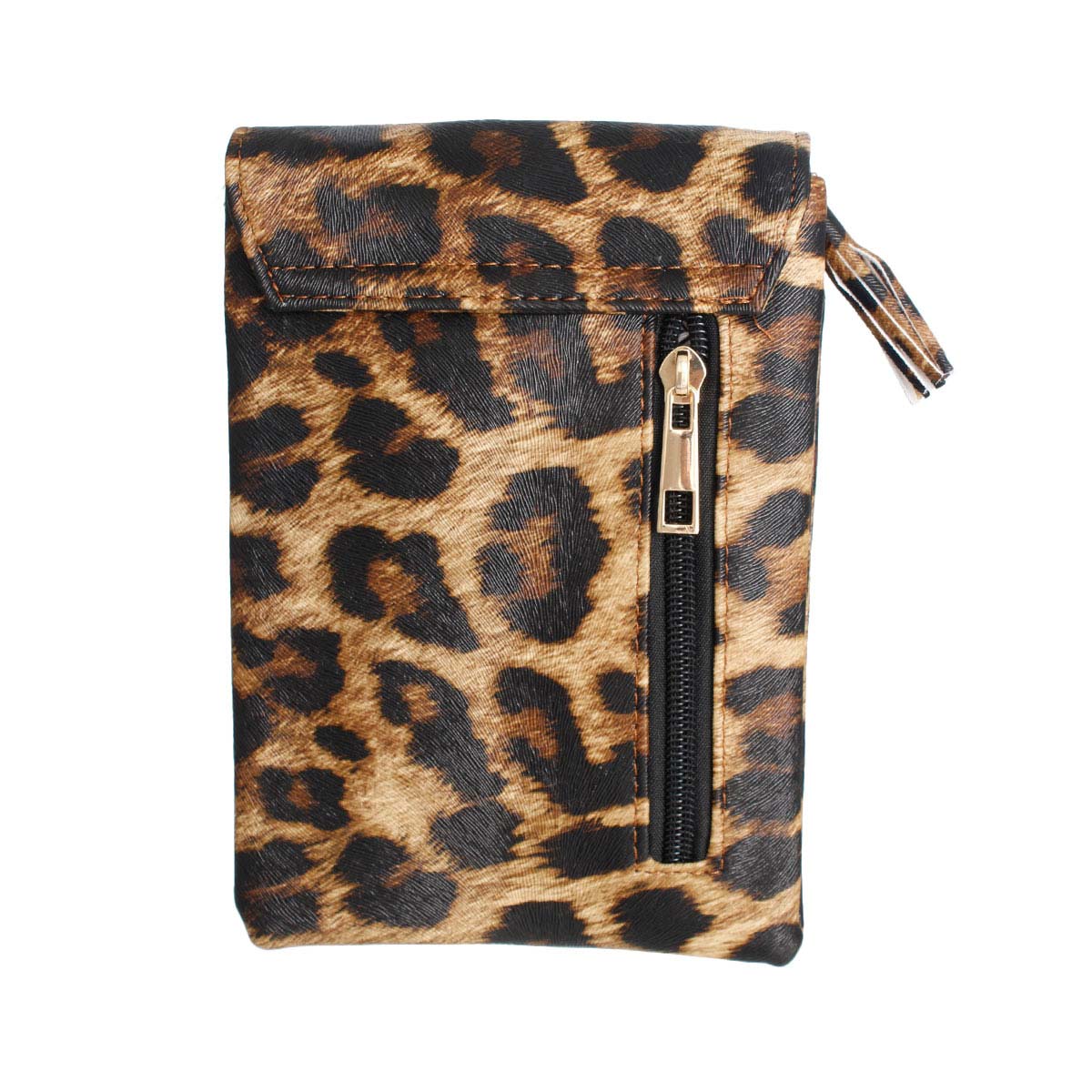 Leopard Flap Snap Mobile Crossbody