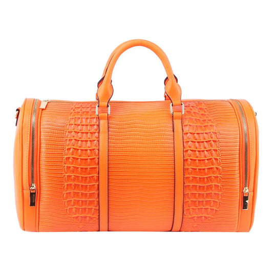 Bright Orange Side Pocket Duffel