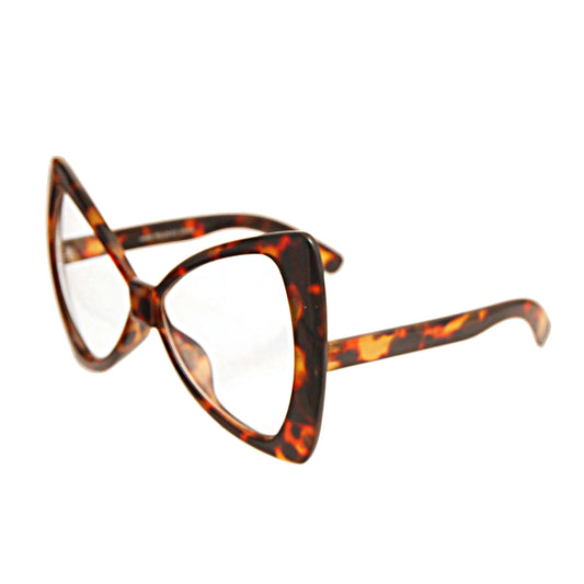 Tortoiseshell Clear Bow Glasses