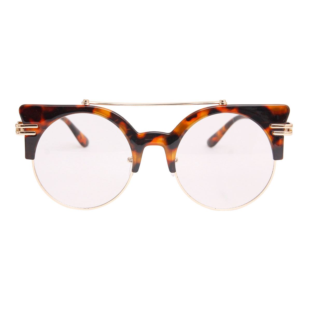 Tortoiseshell Cat Eye Retro Clear Glasses