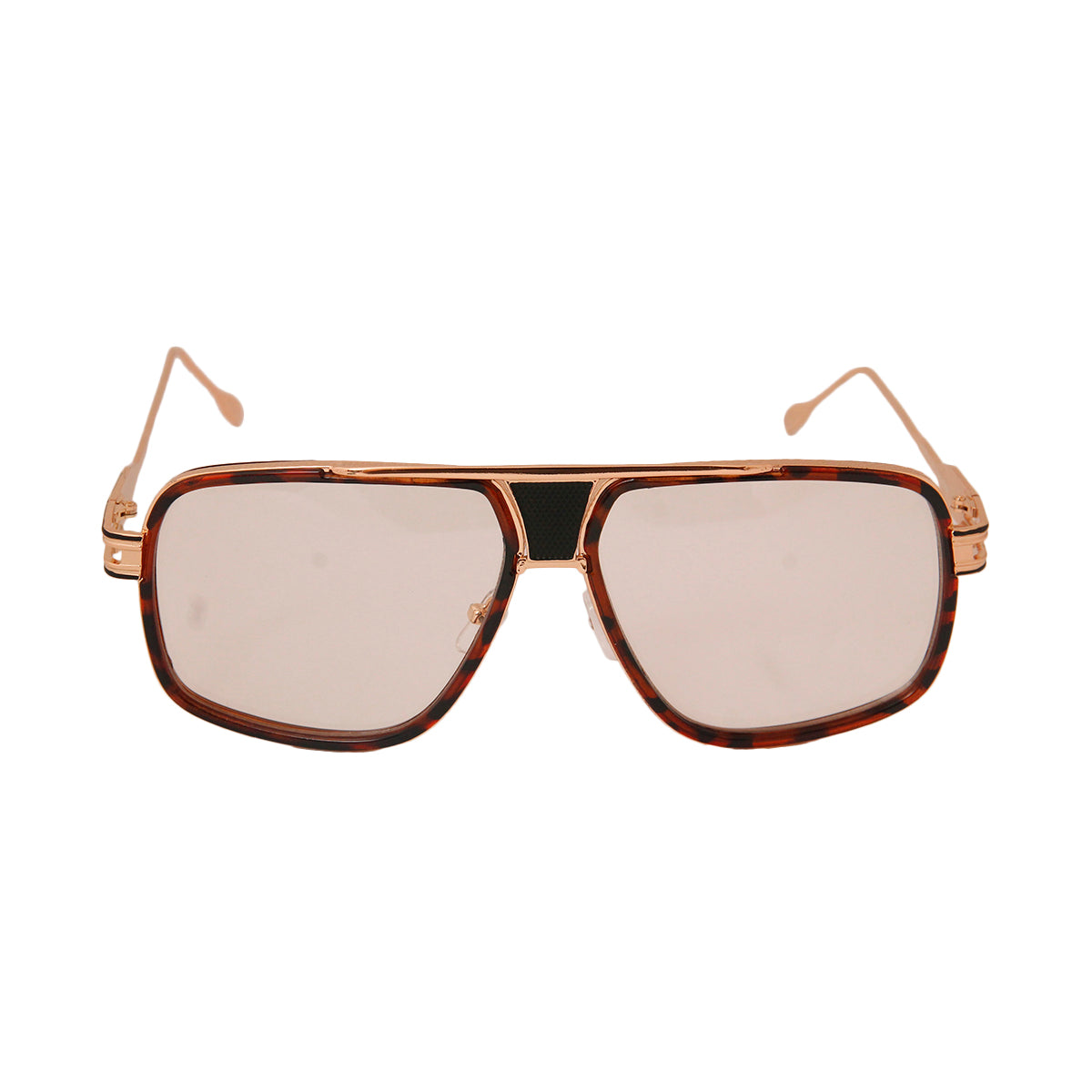 Tortoiseshell and Gold Retro Clear Glasses