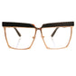 Black Vintage Square Wayfarer Glasses