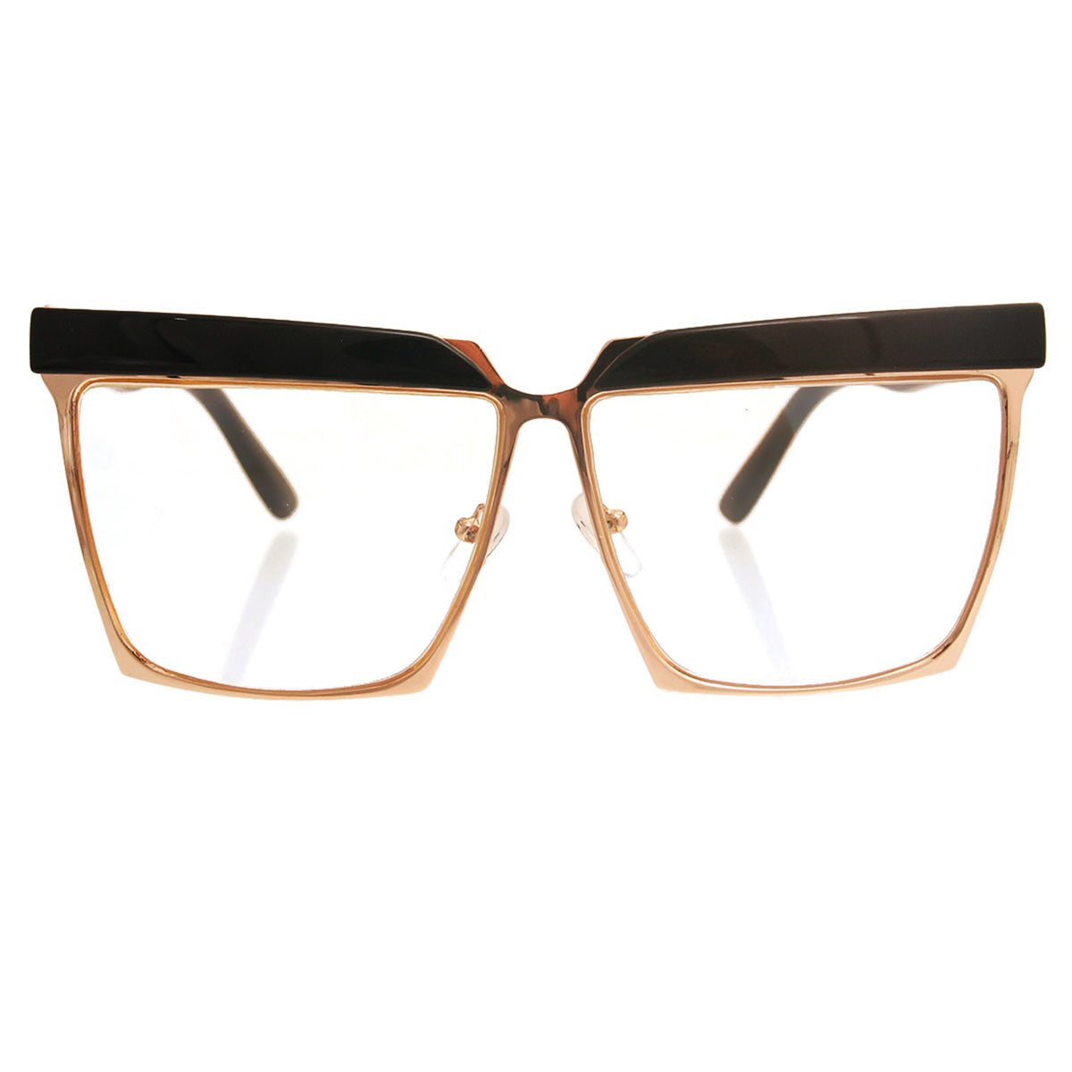 Black Vintage Square Wayfarer Glasses