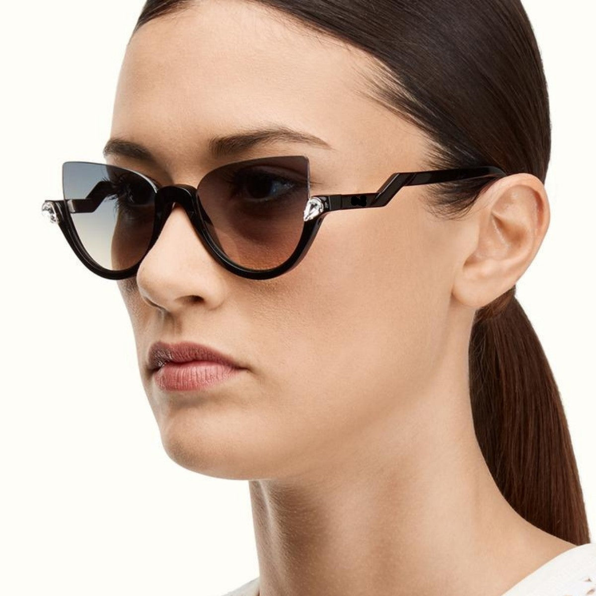 Half Frame Cat Eye Sunglasses