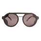 Vintage Matte Black Motorcycle Sunglasses