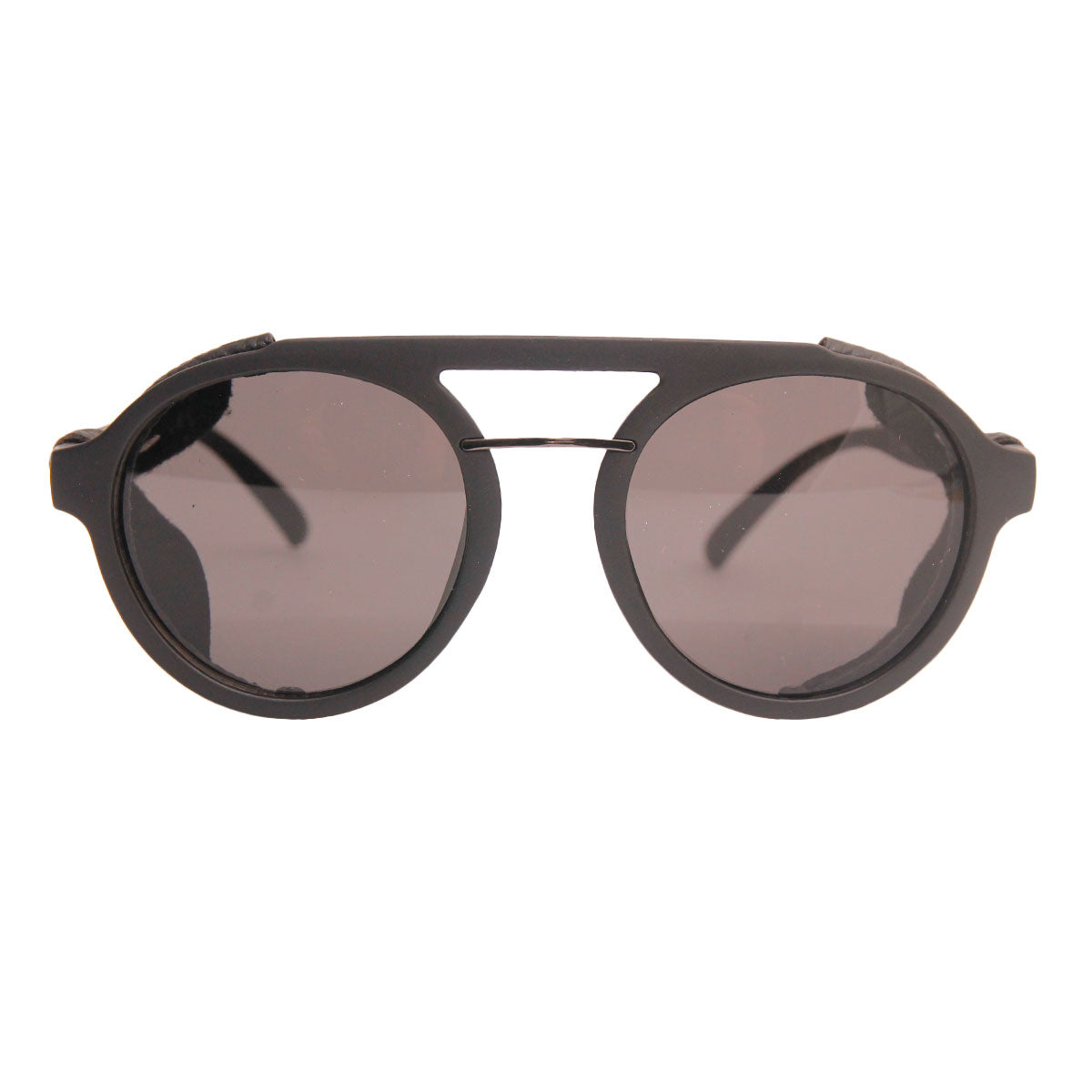 Vintage Matte Black Motorcycle Sunglasses