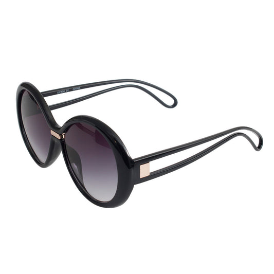 Black Gradient Round Sunglasses
