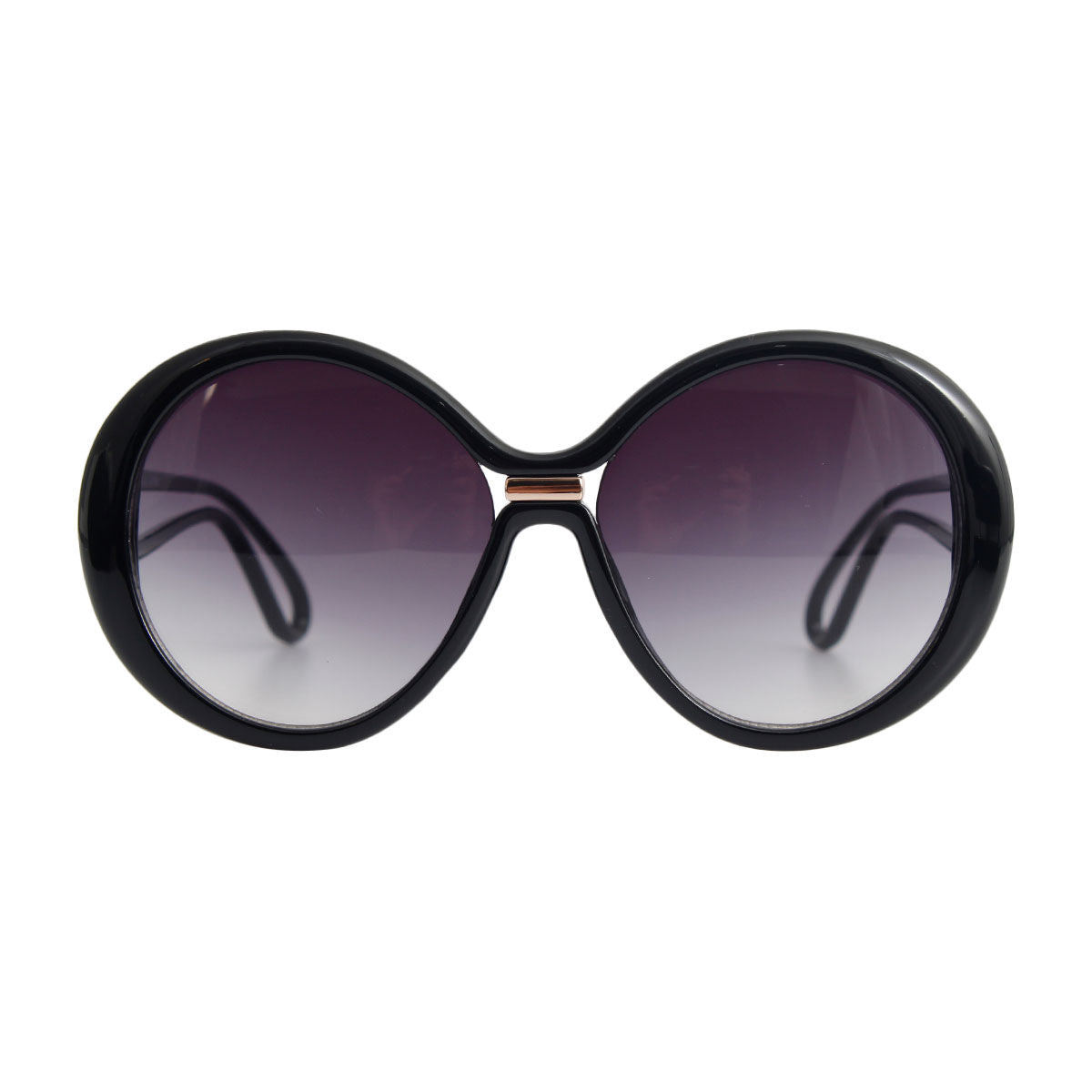 Black Gradient Round Sunglasses