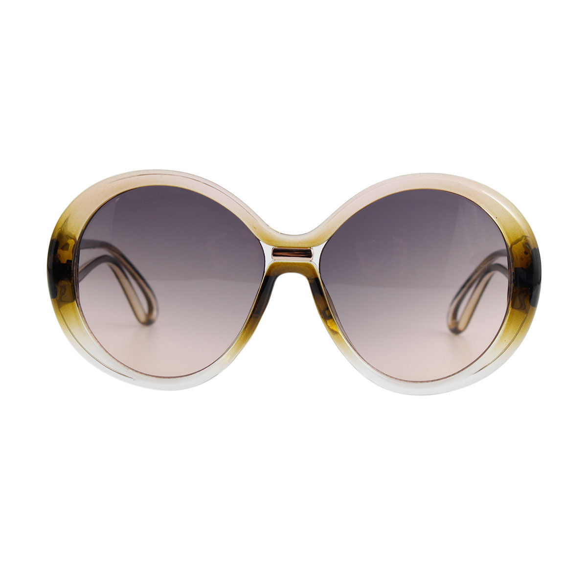 Yellow Gradient Round Sunglasses