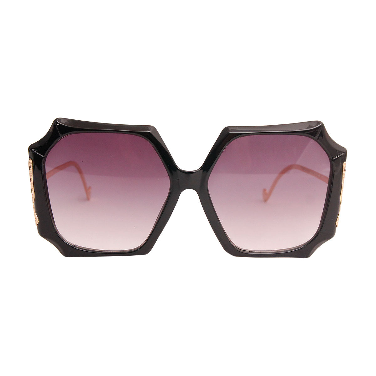 Black Retro Square Butterfly Sunglasses