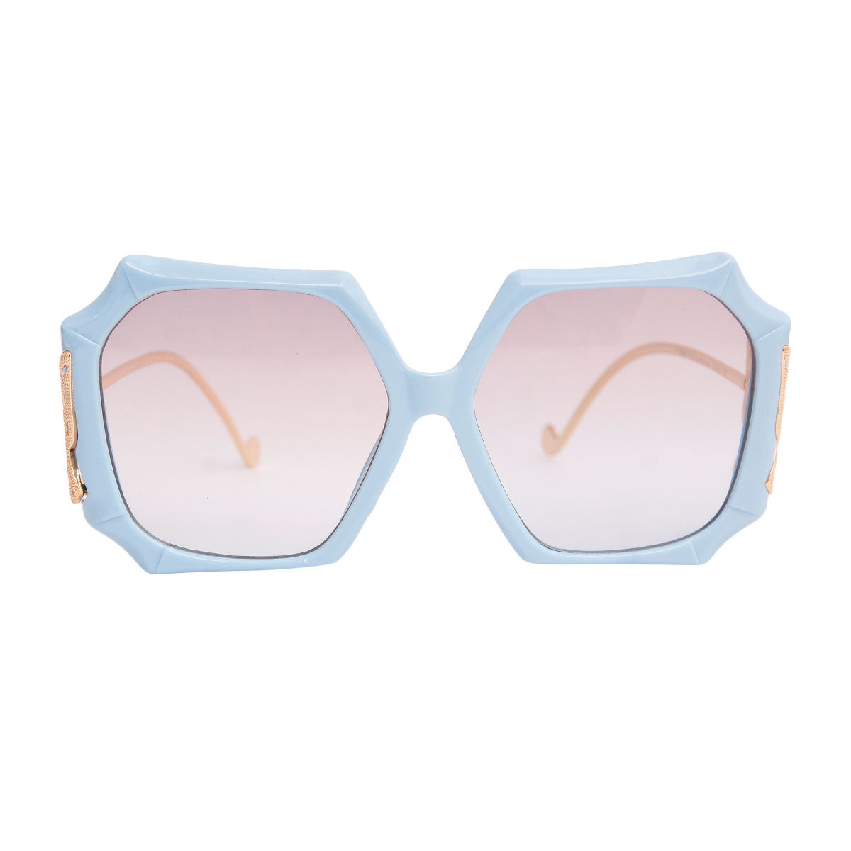 Blue Retro Square Butterfly Sunglasses