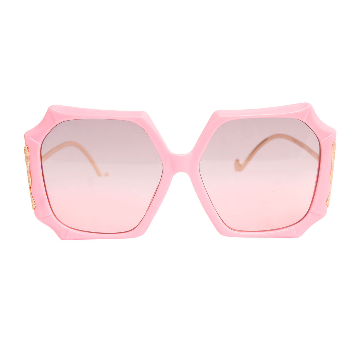 Pink Retro Square Butterfly Sunglasses