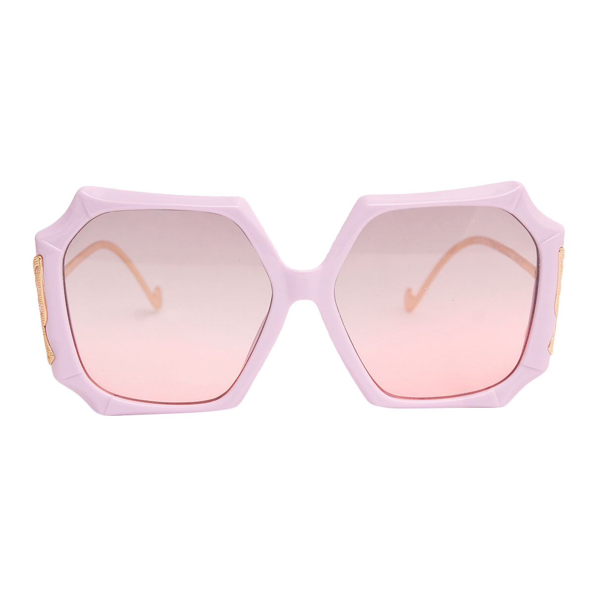 Purple Retro Square Butterfly Sunglasses