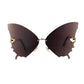 Black Butterfly Rimless Sunglasses