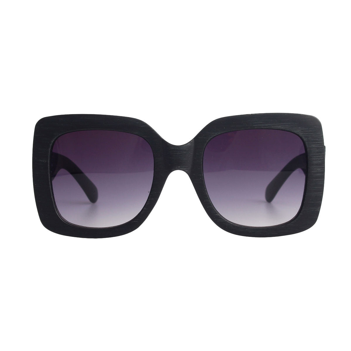 Black Wood Square Sunglasses