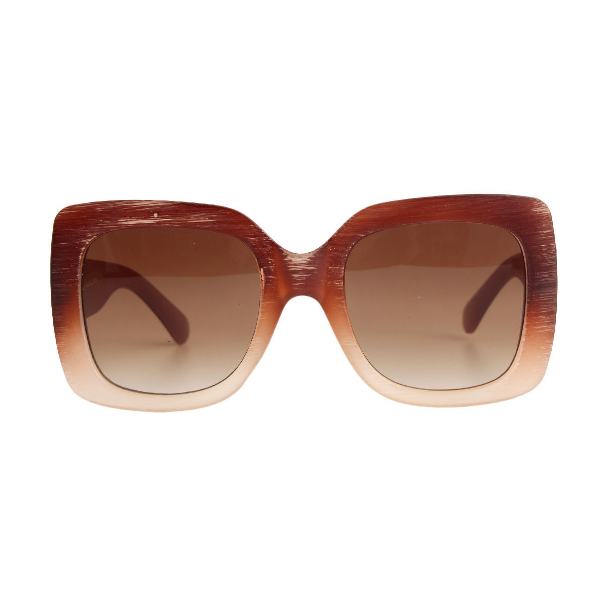 Brown Wood Square Sunglasses