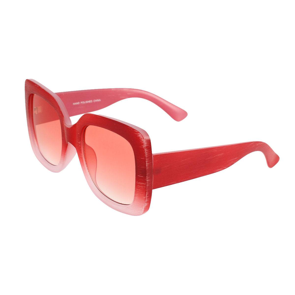 Red Wood Square Sunglasses