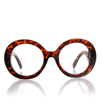Tortoiseshell Round Designer Clear Glasses