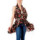Black Floral Vest Cover Up