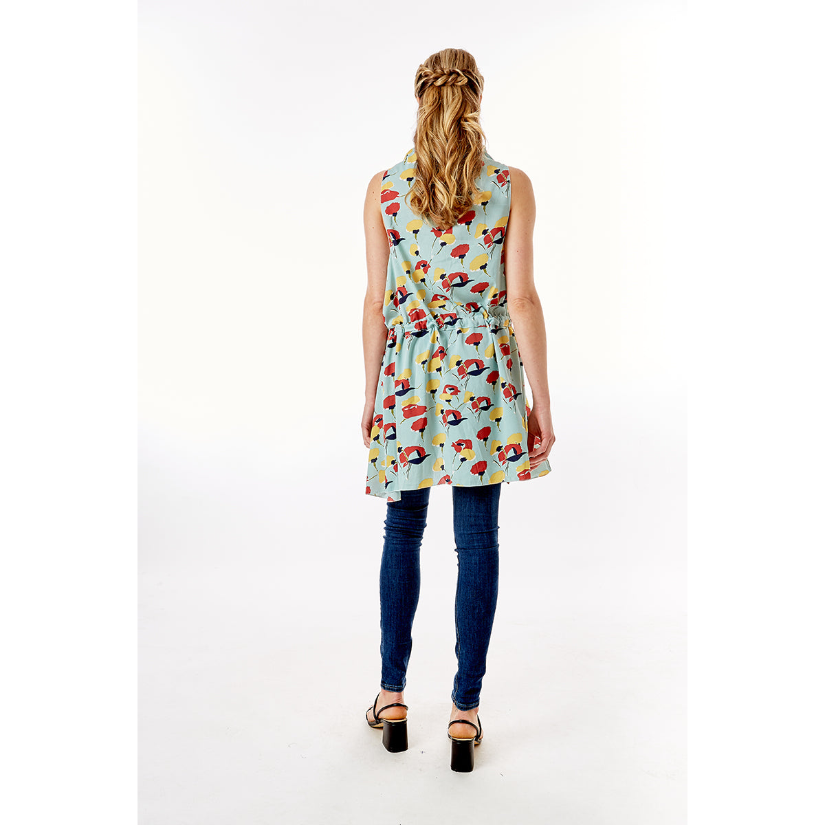 Mint Floral Vest Cover Up