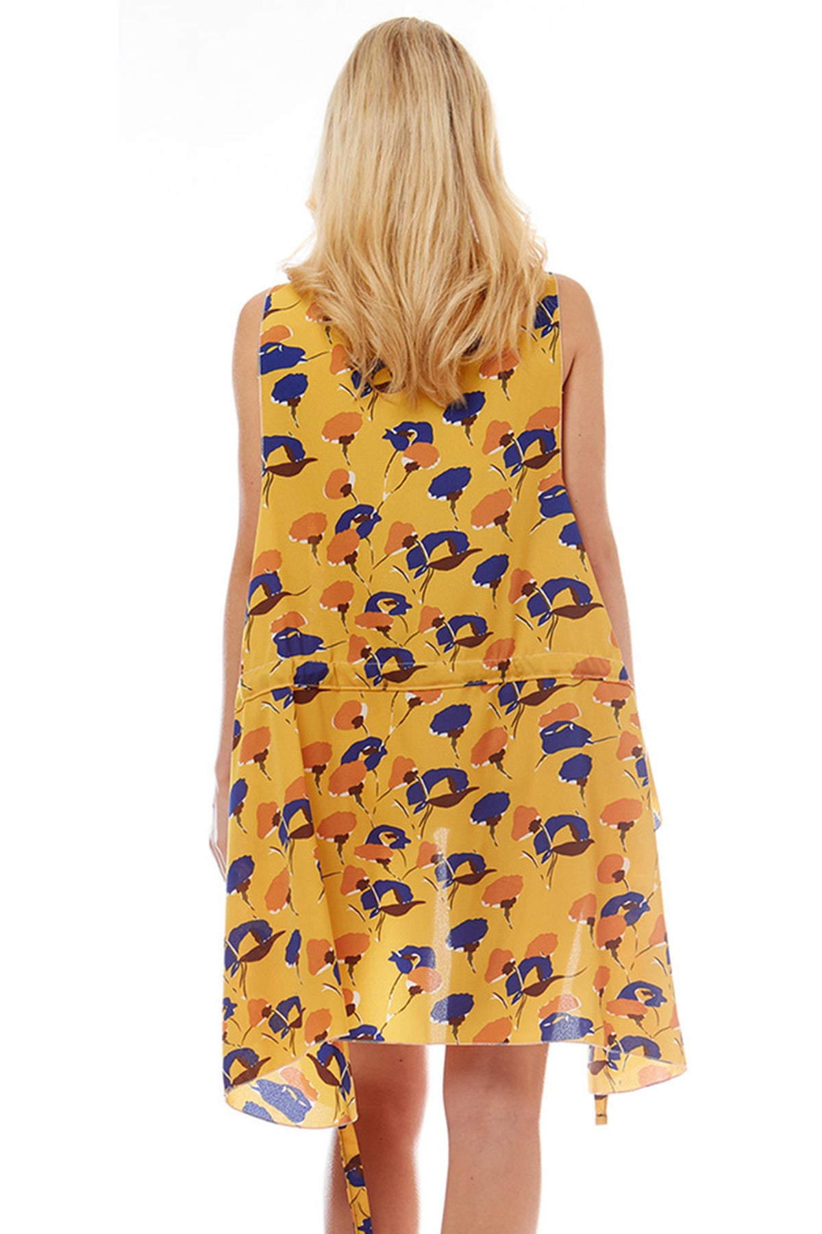Mustard Floral Vest Cover Up
