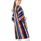Navy Stripe Designer Horsebit Cover Up