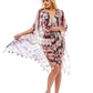 Black and Pink Tie Dye Beach Cover Up