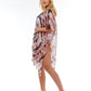 Black and Pink Tie Dye Beach Cover Up