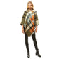 Olive Plaid Soft Poncho